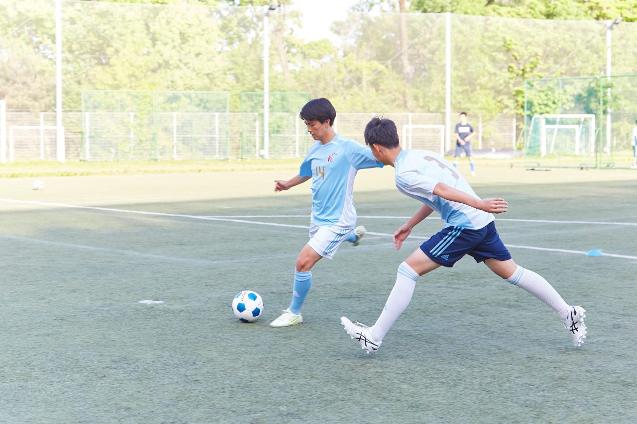 サッカー部の部活の様子